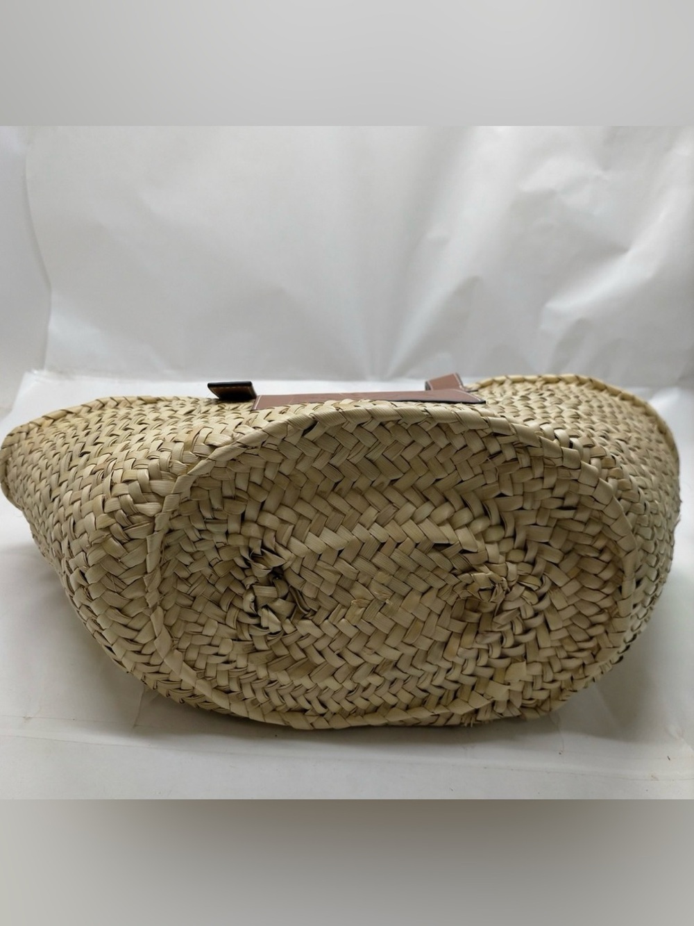 LOEWE X Paula's Ibiza Basket Medium ✨Bag in Palm Leaf with Leather Handles - Picture 6 of 13